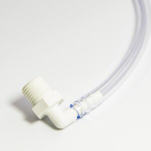 Króciec – wkrętka/ łącznik gwintowany 90 st. z drenem do koncentratora tlenu Respironics